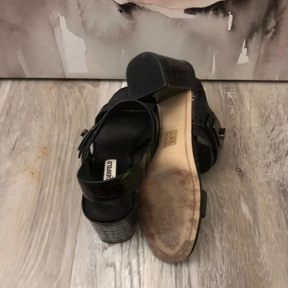 ! KARL LAGERFELD PARIS sling back sandals 8.5 black - Picture 5 of 8
